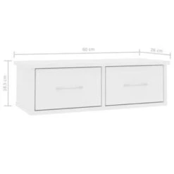VidaXL Wandschap Met Lades 60x26x18,5 Cm Bewerkt Hout Wit -Huishoudelijke Goederen Winkel f296bf1518c749bb98041cc802aca2dc