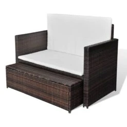 VidaXL Tuinbank Poly Rattan Bruin -Huishoudelijke Goederen Winkel f564c50712d04dbb999e6a6b3ee9a02f