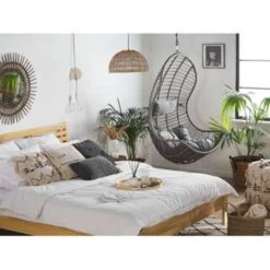 Beliani Hangstoel PINETO - Grijs Pe Rotan 8 Beliani Hangstoel PINETO - Grijs Pe Rotan -Huishoudelijke Goederen Winkel f595e670800b46edb11d05d73705b3d1