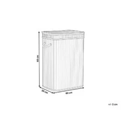 Beliani Wasmanden KALUTARA - Lichte Houtkleur Bamboehout -Huishoudelijke Goederen Winkel fa6141aeb1ad4e468c182386689c6736