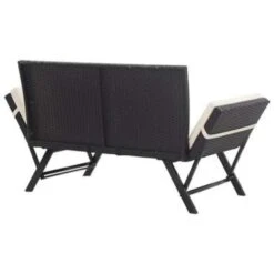 VidaXL Tuinbank Met Kussens 176 Cm Poly Rattan Zwart -Huishoudelijke Goederen Winkel faef1c7b597c488390eb10e316127a41